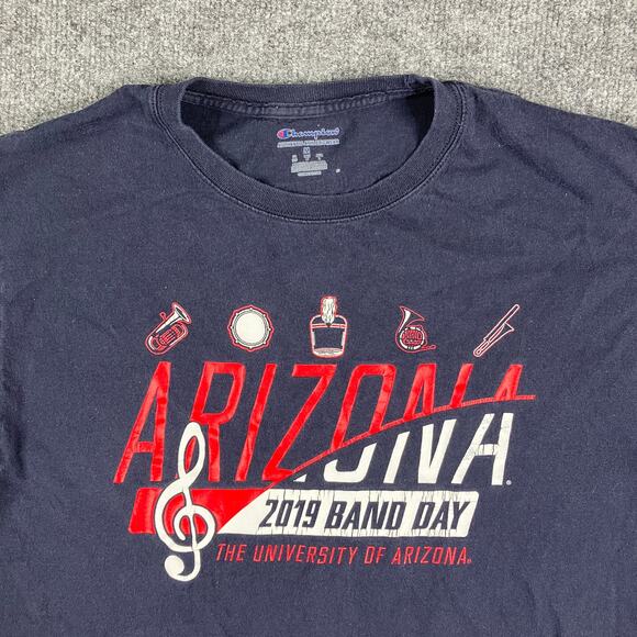 Champion T-Shirt Mens Size M Navy Arizona 2019 Band Day Graphic - Picture 1 of 8